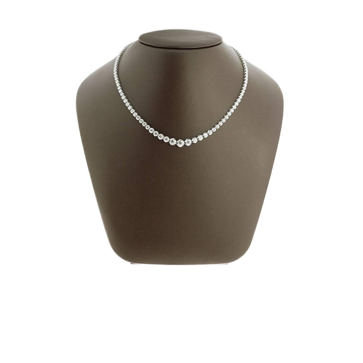 This showstopping necklace is elegant & stunning! It is a Riviera diamond necklace, and is a 