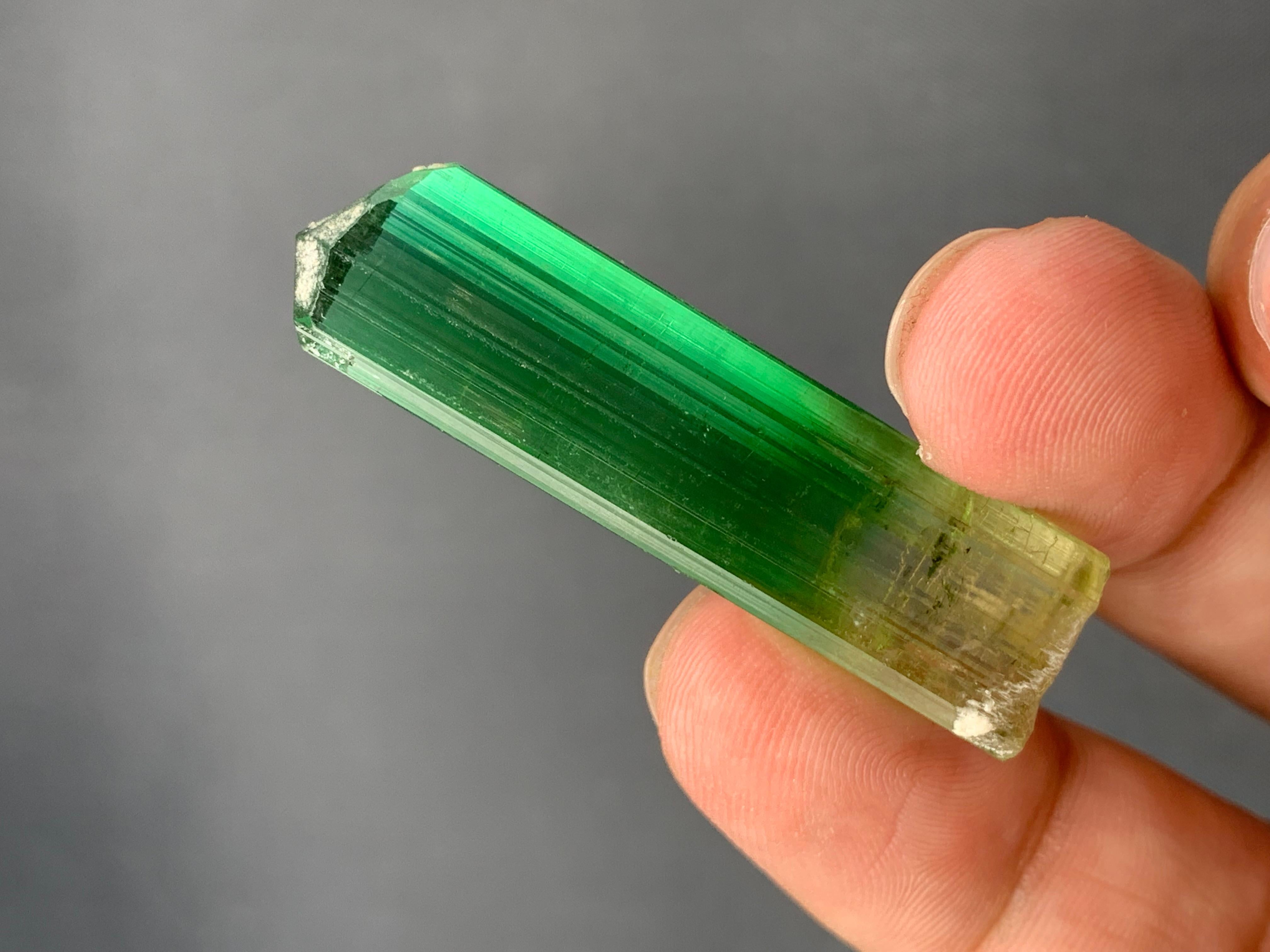 11,60 grammes de tourmaline rose verdâtre naturelle de Paprook Afghanistan en vente 2