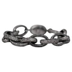 Bracciale tennis A Link con diamanti da 11,62 carati in stile vittoriano