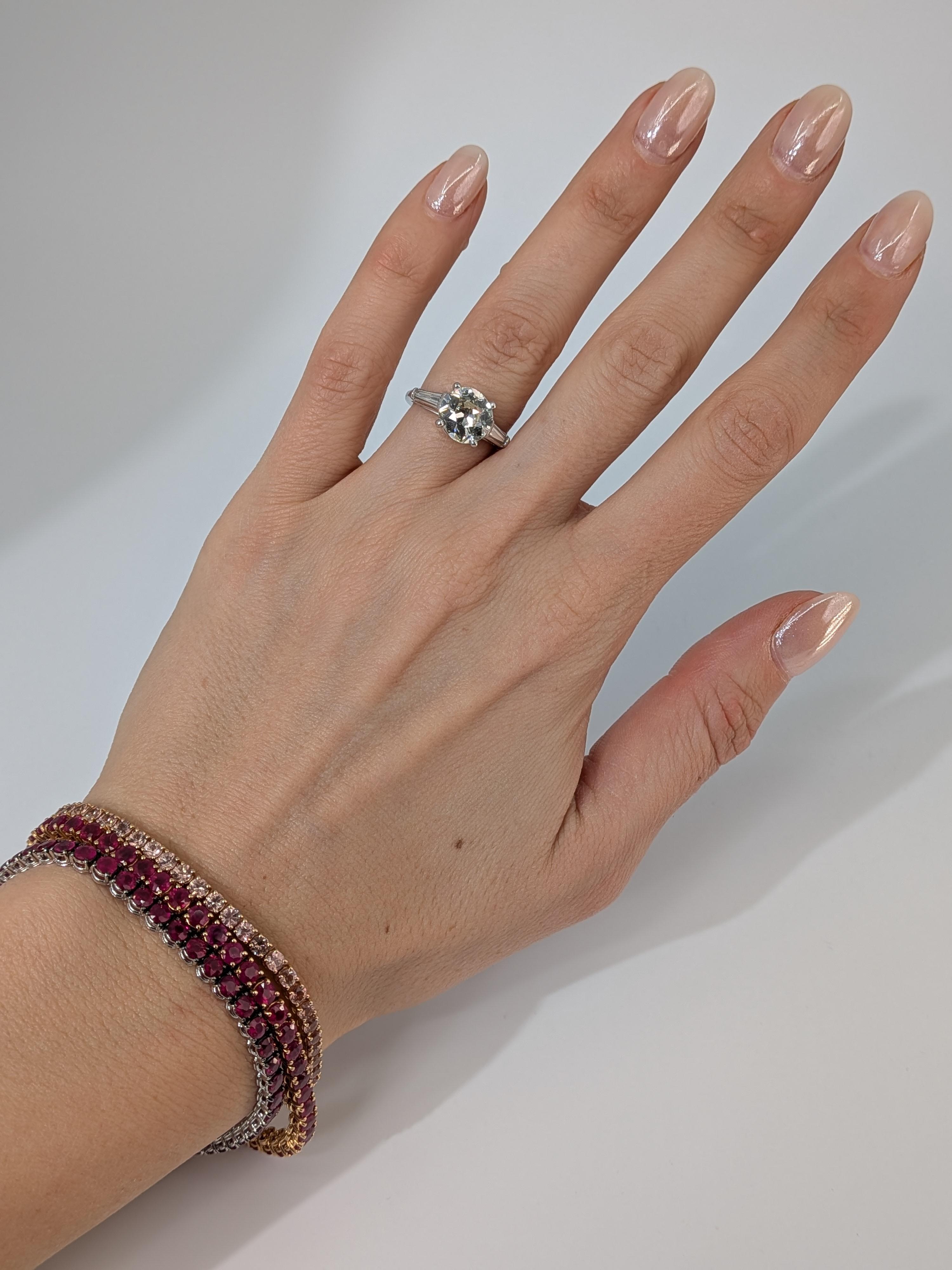 11.62ct Pink Natural Ruby Tennis Bracelet in 18k 750 Rose Gold 19.5cm x 3.4mm en venta 8