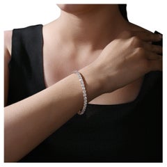 11.64 Ct Natural Diamond Round Brilliant Classic Tennis Bracelet 18K Rose Gold
