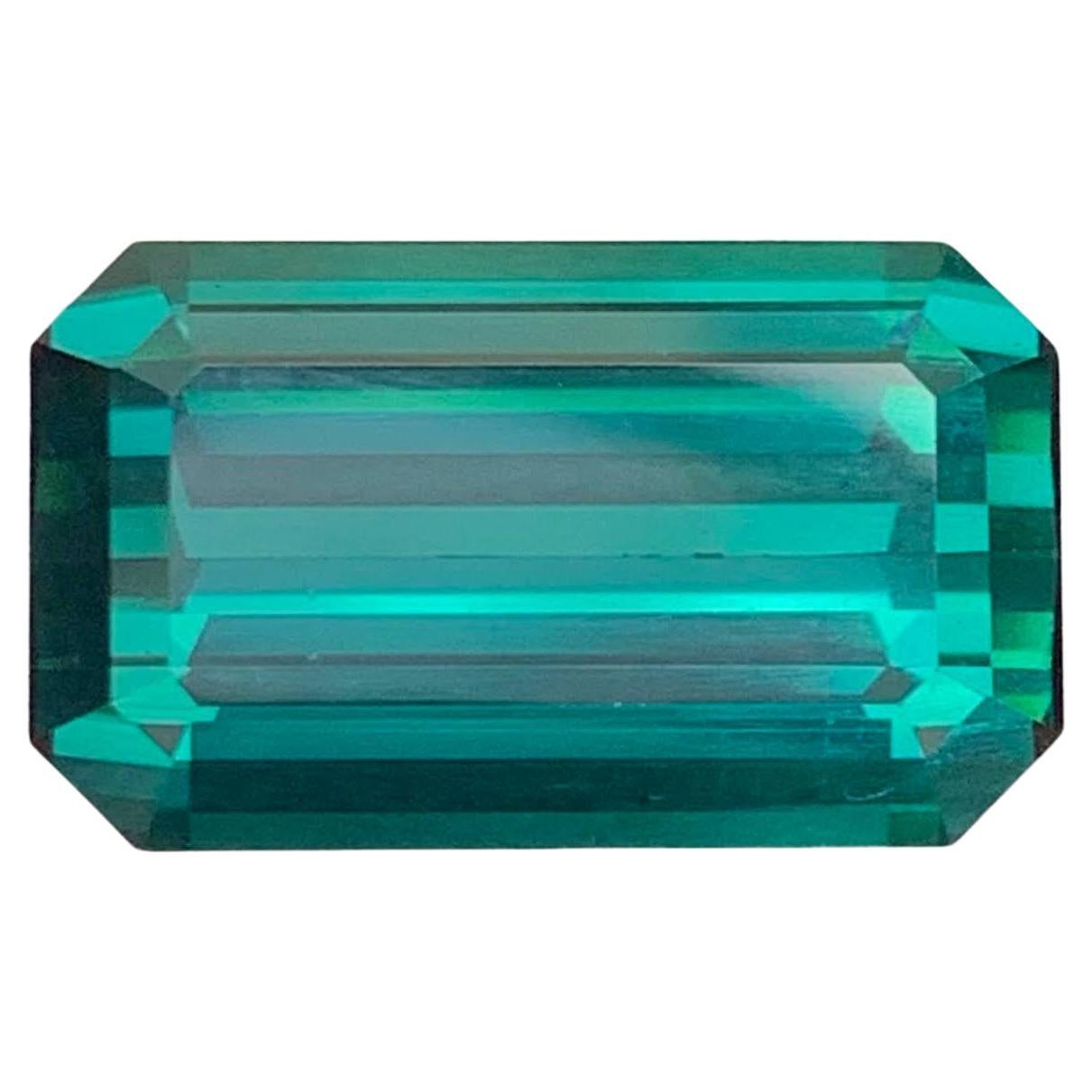 11.65 Carat Natural Loose Blue Color Tourmaline Emerald Cut Afghan Gemstone (pierre précieuse afghane)