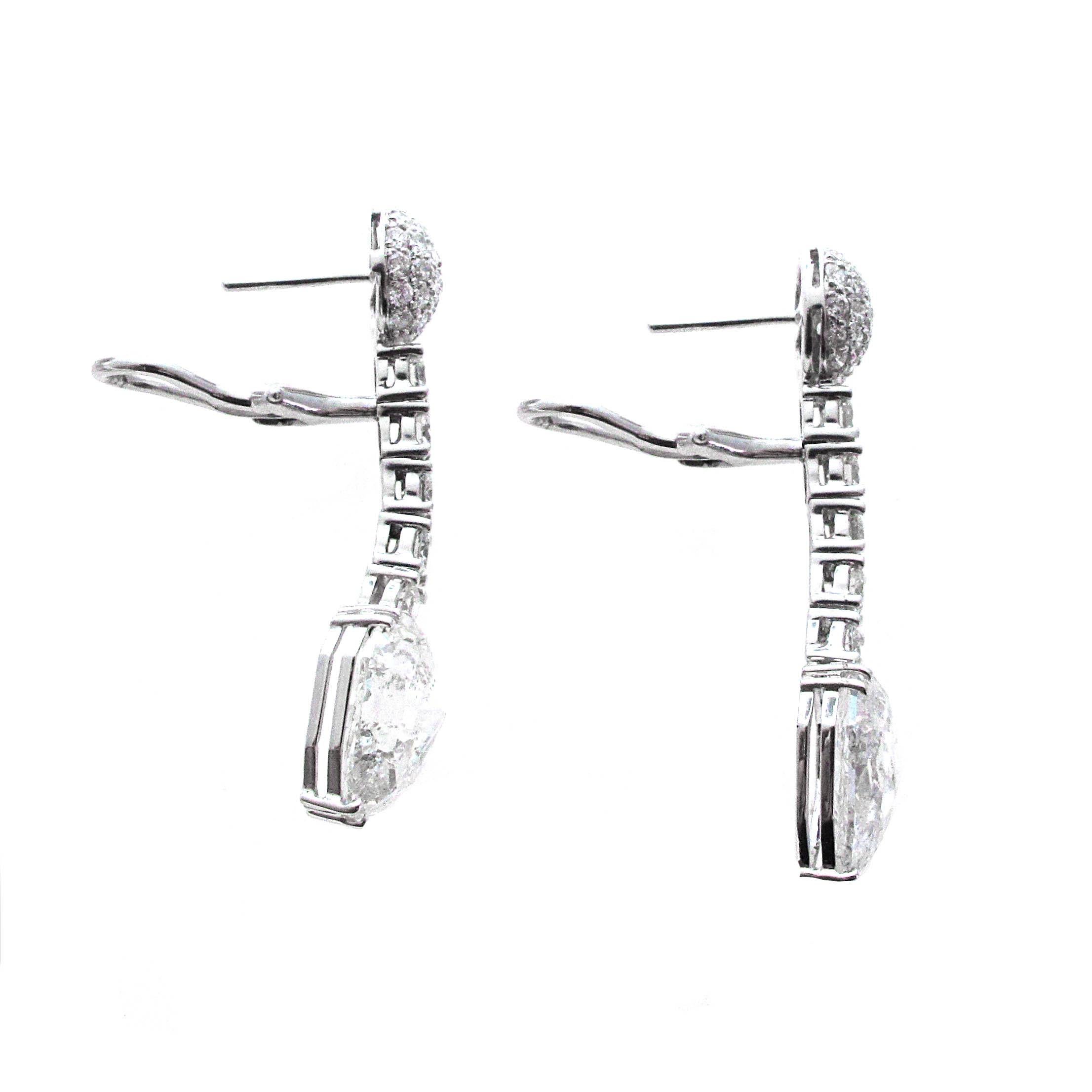 11,65 Karat Diamant-Baumel-Ohrringe (Moderne) im Angebot