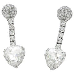 Boucles d'oreilles pendantes en diamant de 11,65 carats