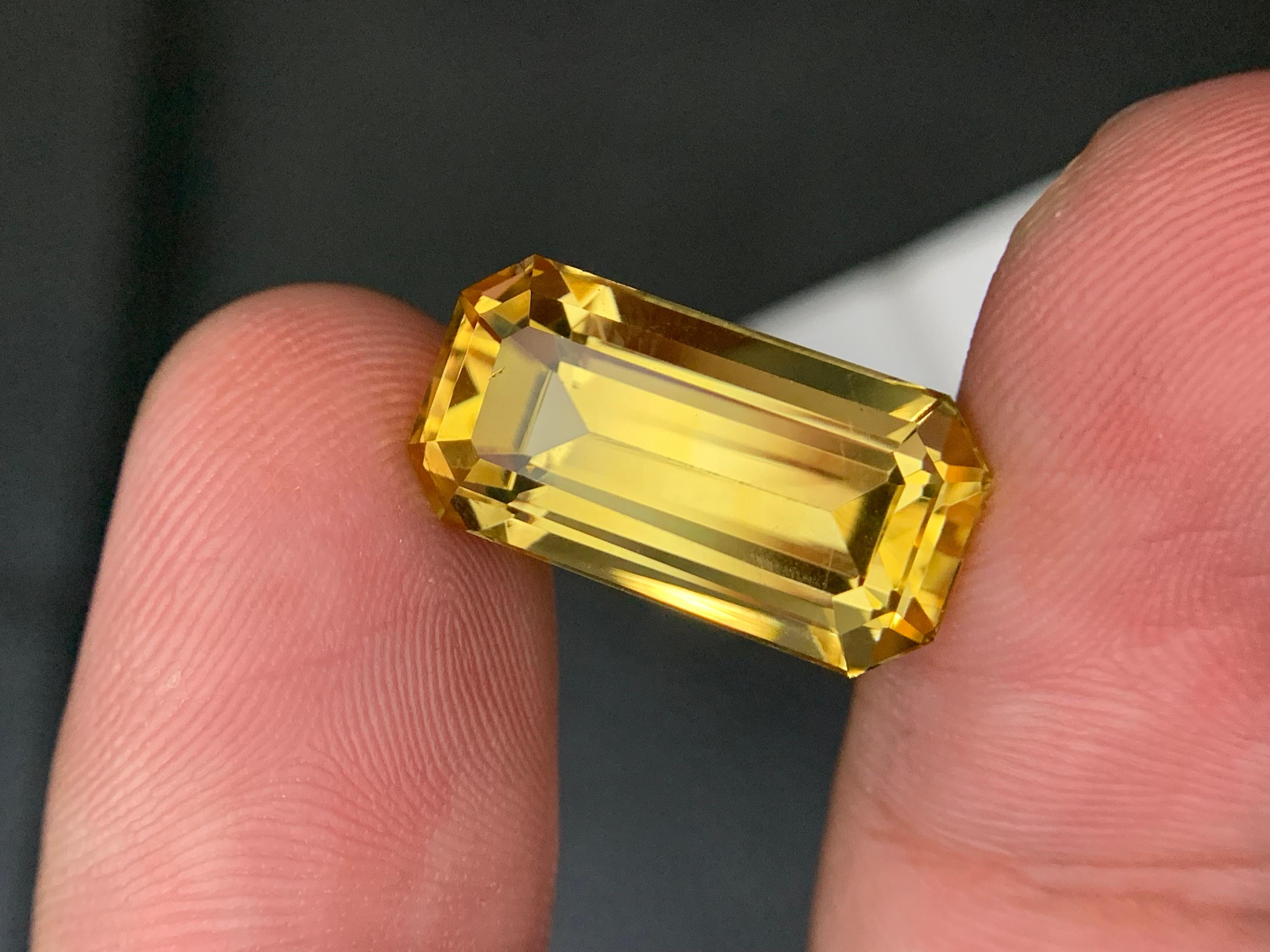 11,65 Quilates Citrino Amarillo Natural Talla Esmeralda Artes y manualidades en venta