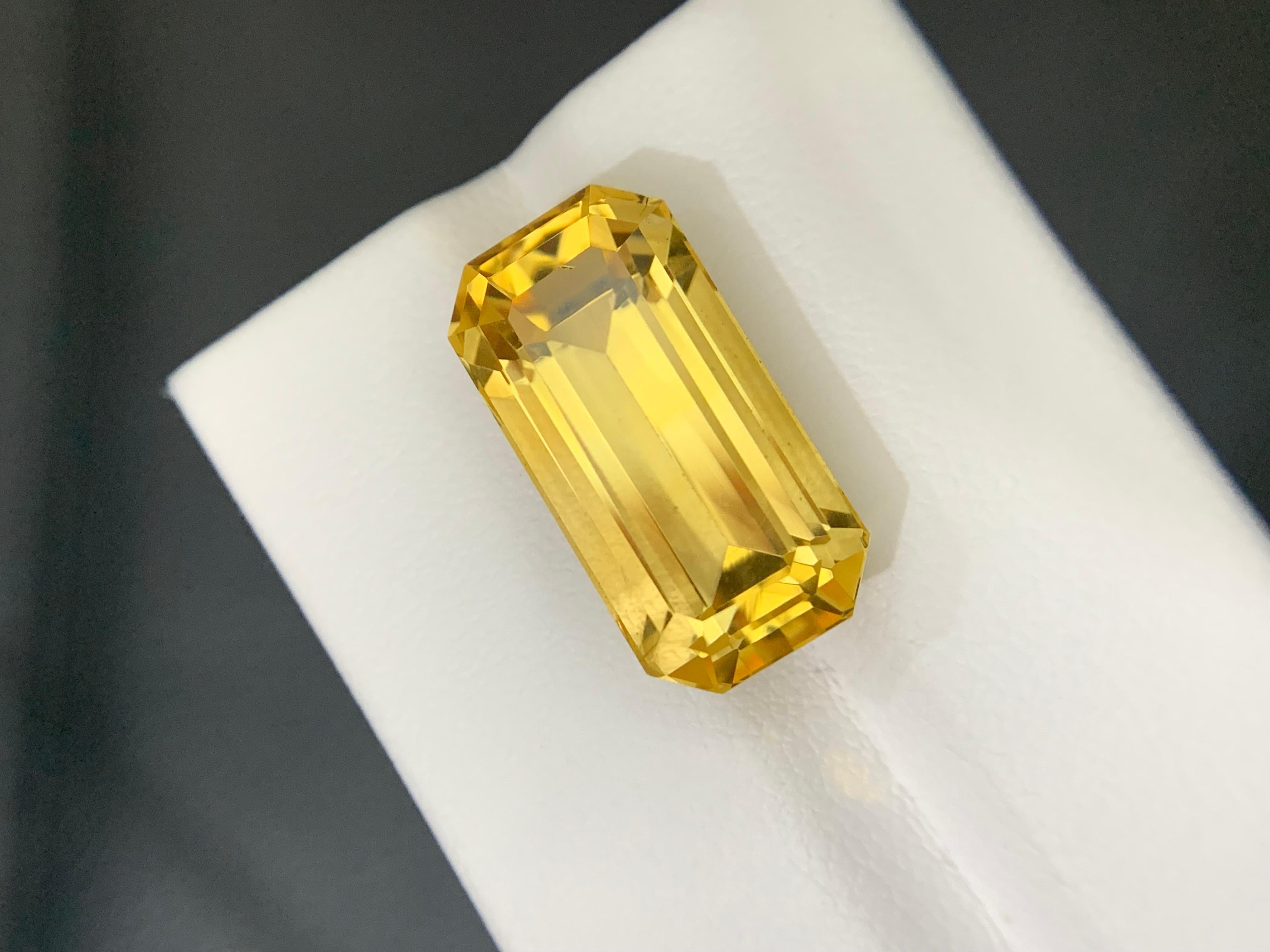 11,65 Quilates Citrino Amarillo Natural Talla Esmeralda en venta 1