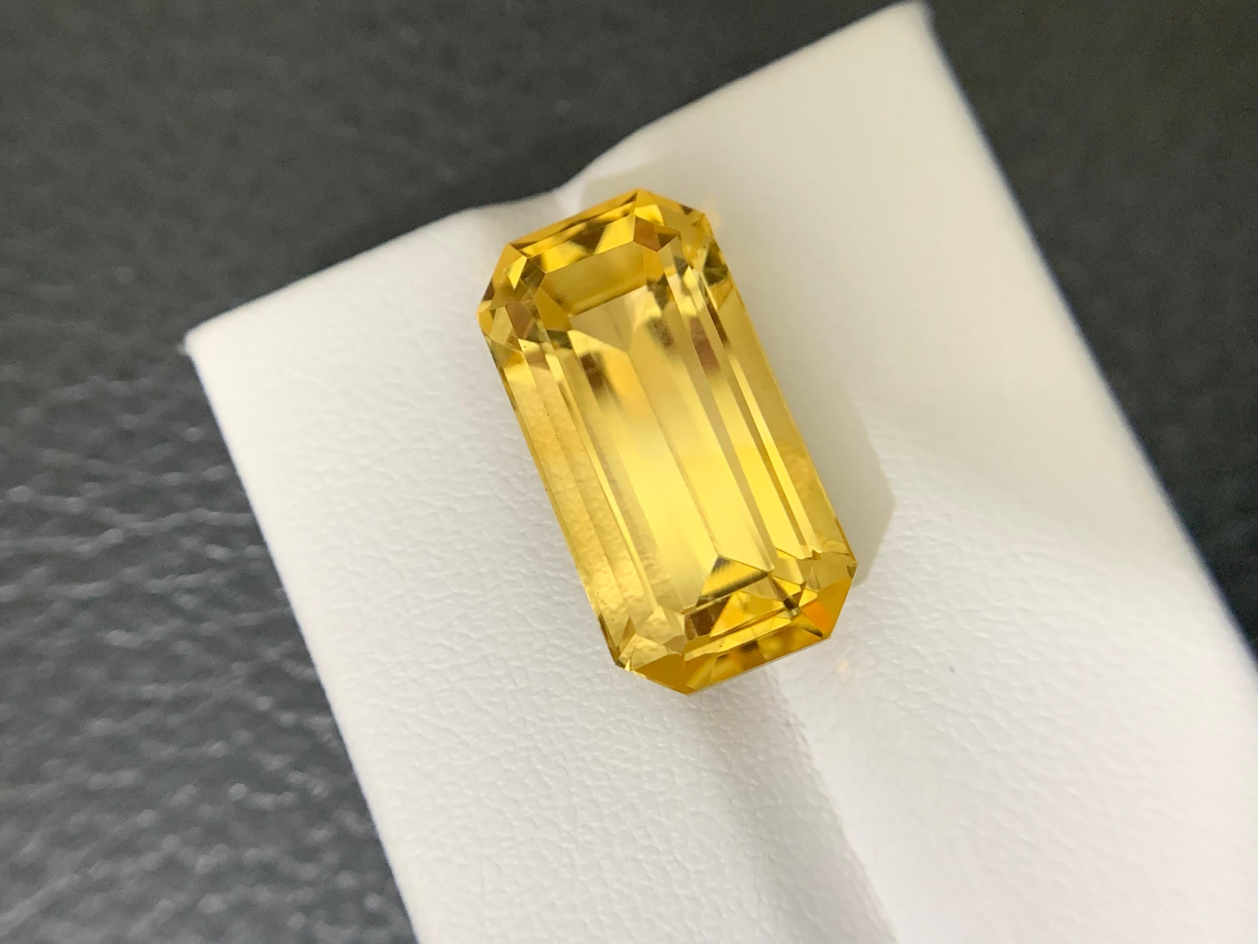 11,65 Quilates Citrino Amarillo Natural Talla Esmeralda en venta 2