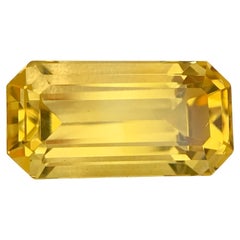 11.65 Carats Natural Yellow Citrine Emerald Cut
