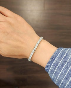 11,68 Karat – Atemberaubendes Diamant-Tennisarmband in Platin