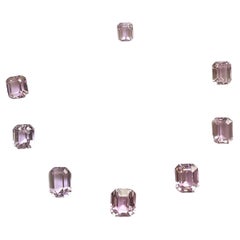 116,90 carati di Kunzite di alta qualità disposti in 8 pezzi per la gioielleria Nature