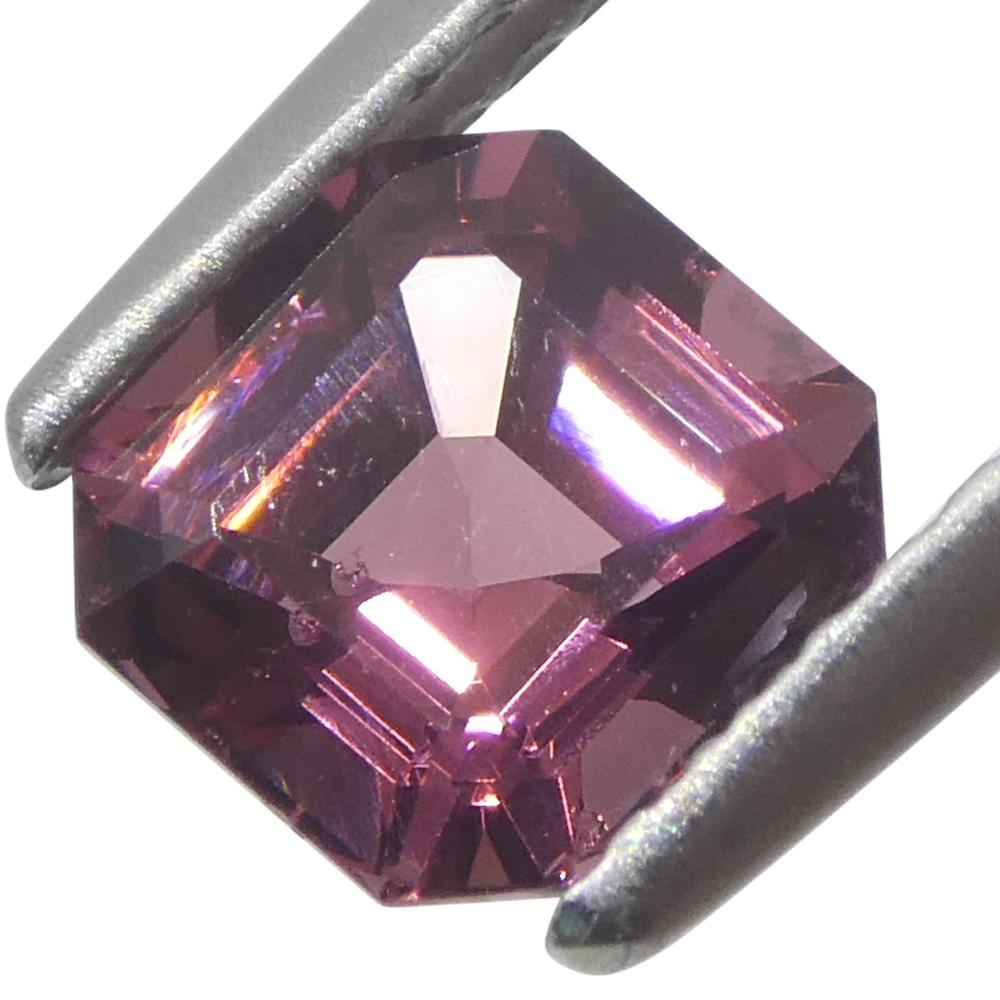 1,16 Karat Asscher-Schliff/quare Rosa Spinell aus Birma, unerhitzt im Angebot 7