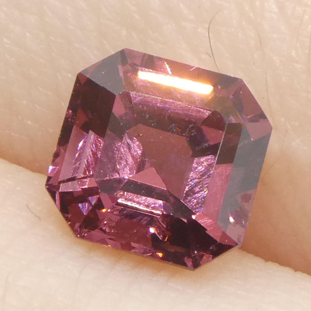 1,16 Karat Asscher-Schliff/quare Rosa Spinell aus Birma, unerhitzt im Angebot 8
