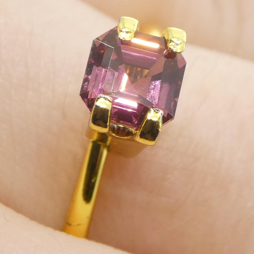 1,16 Karat Asscher-Schliff/quare Rosa Spinell aus Birma, unerhitzt im Angebot 10