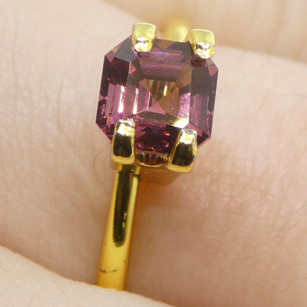 1,16 Karat Asscher-Schliff/quare Rosa Spinell aus Birma, unerhitzt im Zustand „Neu“ im Angebot in Toronto, Ontario