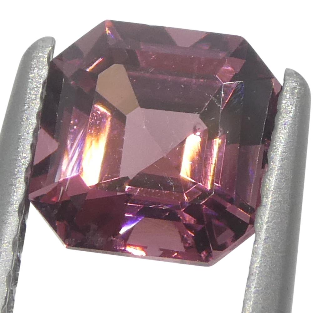 1,16 Karat Asscher-Schliff/quare Rosa Spinell aus Birma, unerhitzt für Damen oder Herren im Angebot