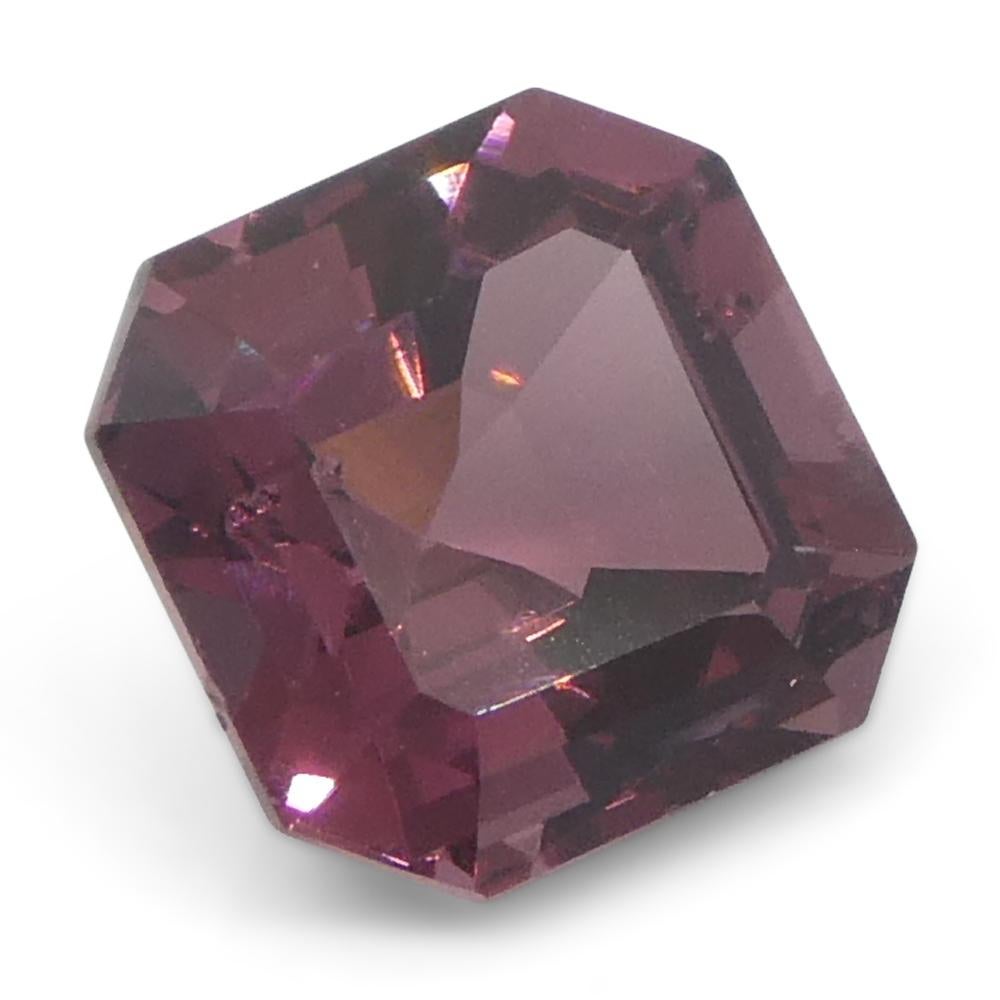 1,16 Karat Asscher-Schliff/quare Rosa Spinell aus Birma, unerhitzt im Angebot 4