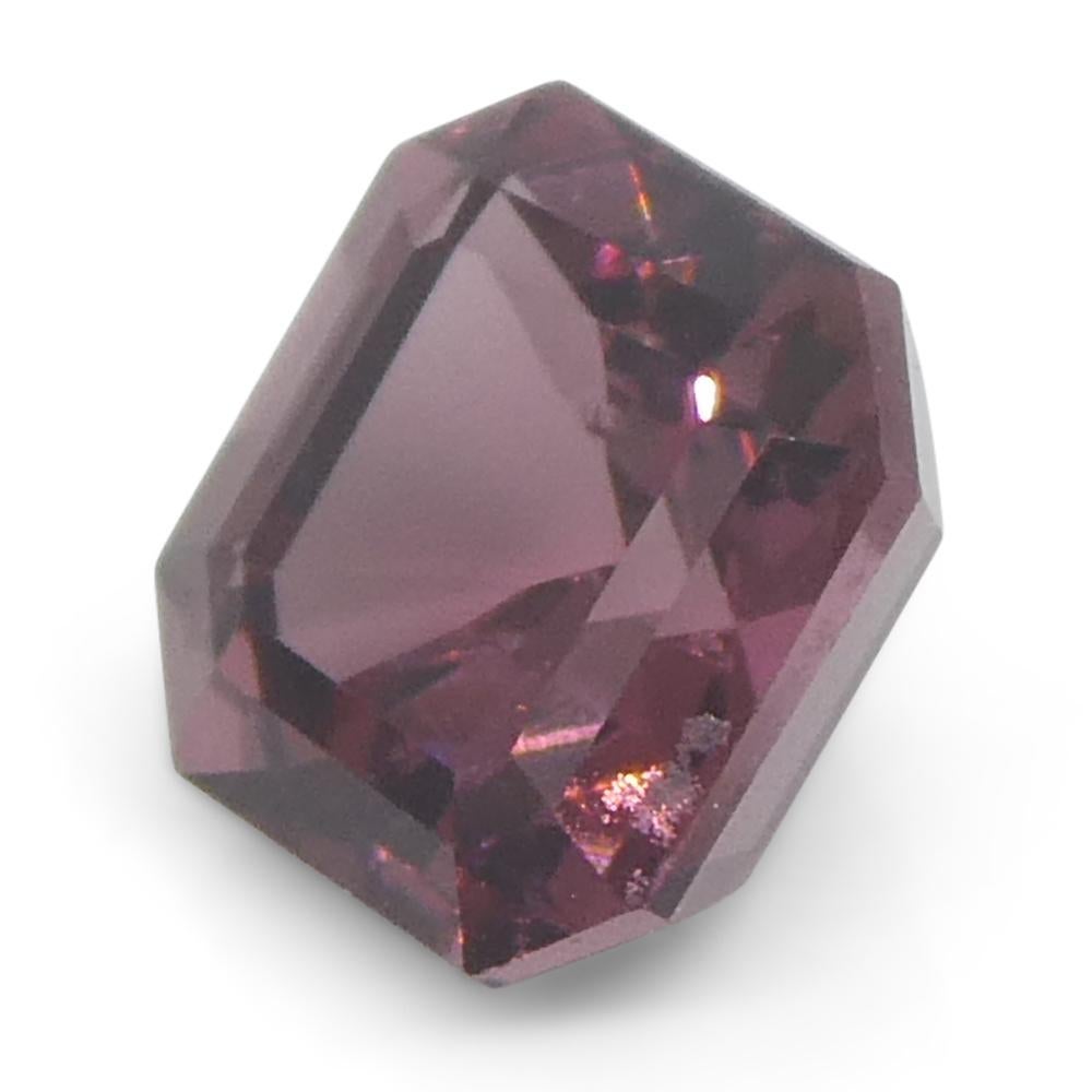 1,16 Karat Asscher-Schliff/quare Rosa Spinell aus Birma, unerhitzt im Angebot 5