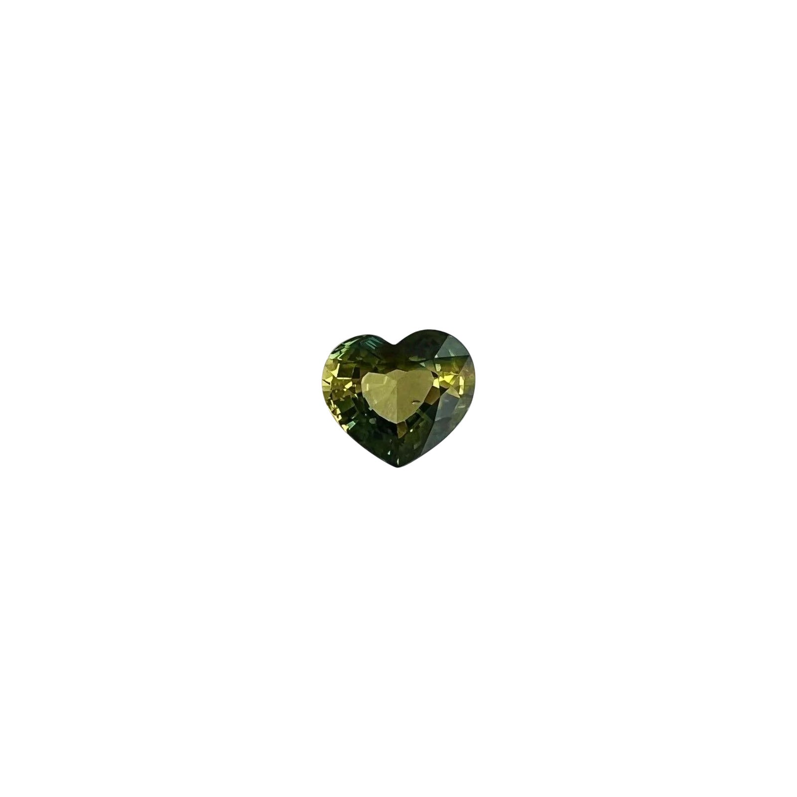 1.16ct Bi Colour Blue Green Yellow Australian Sapphire Heart Cut IGI Certified