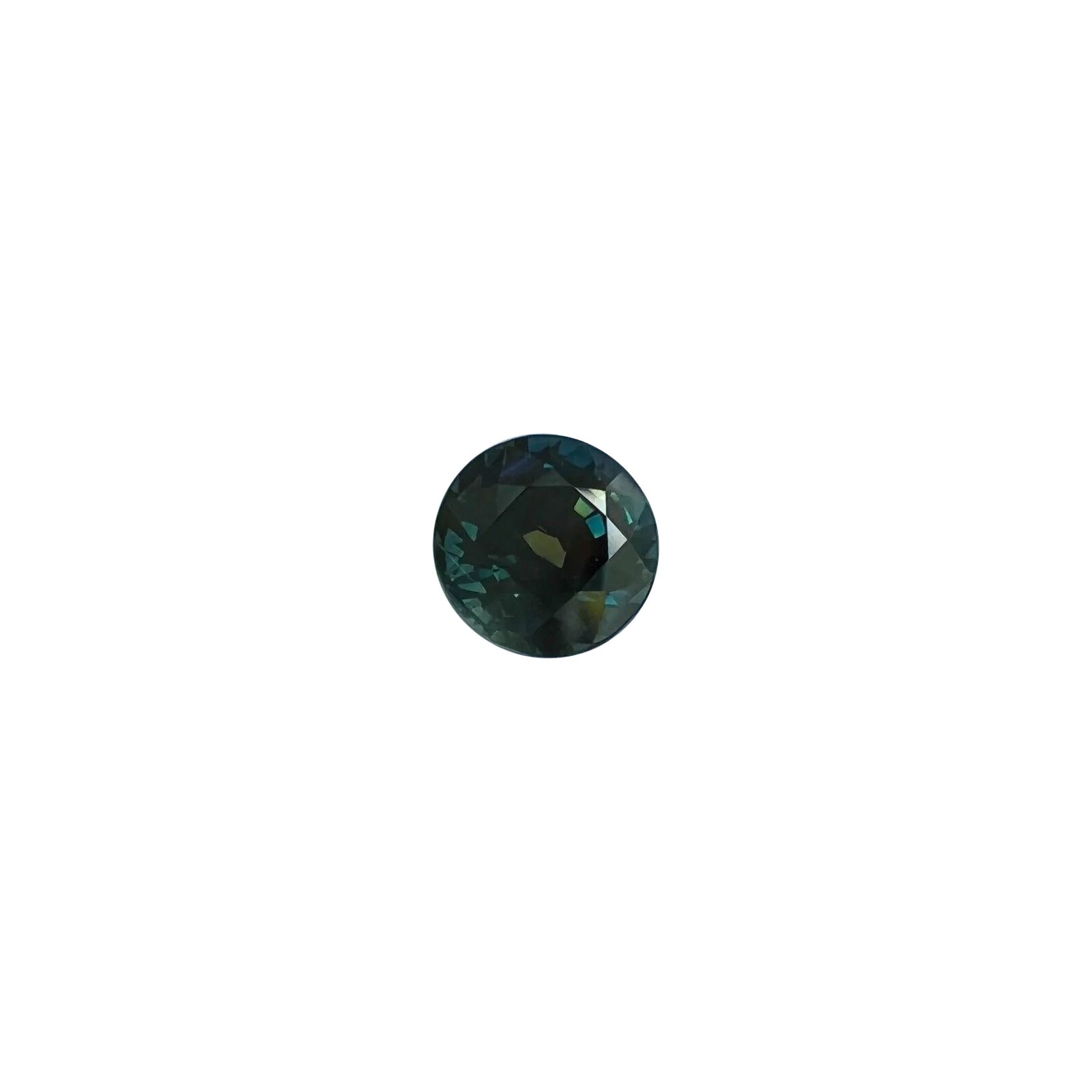 1.16ct Deep Orange Greenish Blue Sapphire Round Diamond Cut IGI Certified Gem For Sale