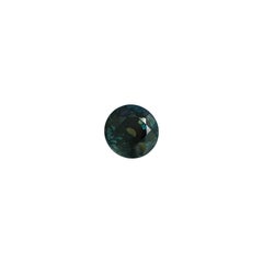 Vintage 1.16ct Deep Orange Greenish Blue Sapphire Round Diamond Cut IGI Certified Gem