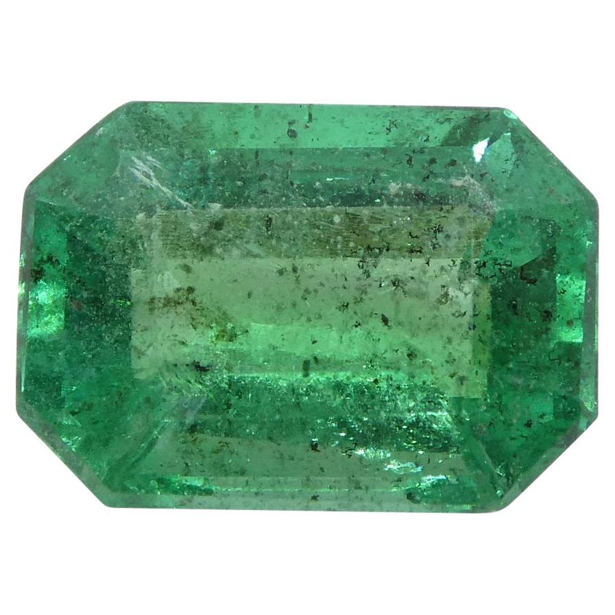 Women's or Men's 1.16ct Emerald Cut Emerald For Sale