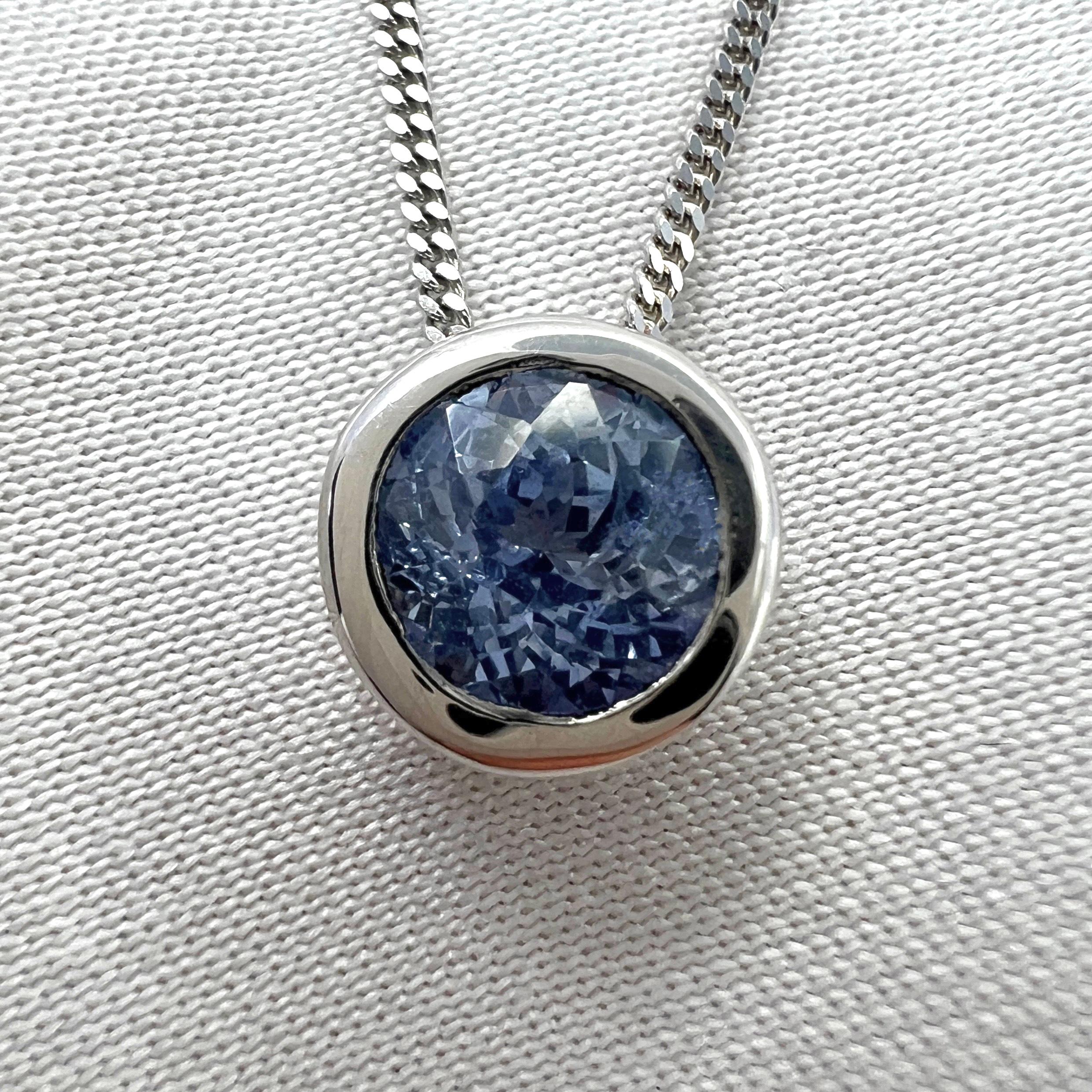 light blue sapphire pendant