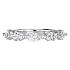 1.16ct Marquise Cut Diamond Band in 18k White Gold