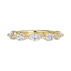1.16ct Marquise Cut Diamond Band in 18k Yellow Gold