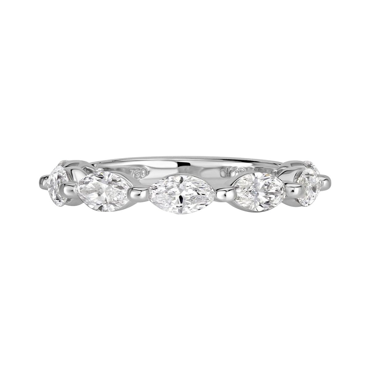 1.16ct Marquise Cut Diamond Band in Platinum For Sale