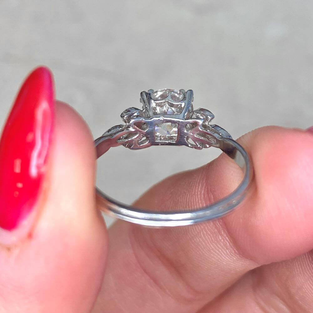 1.16ct Old European Cut Diamond Engagement Ring, Platinum For Sale 8