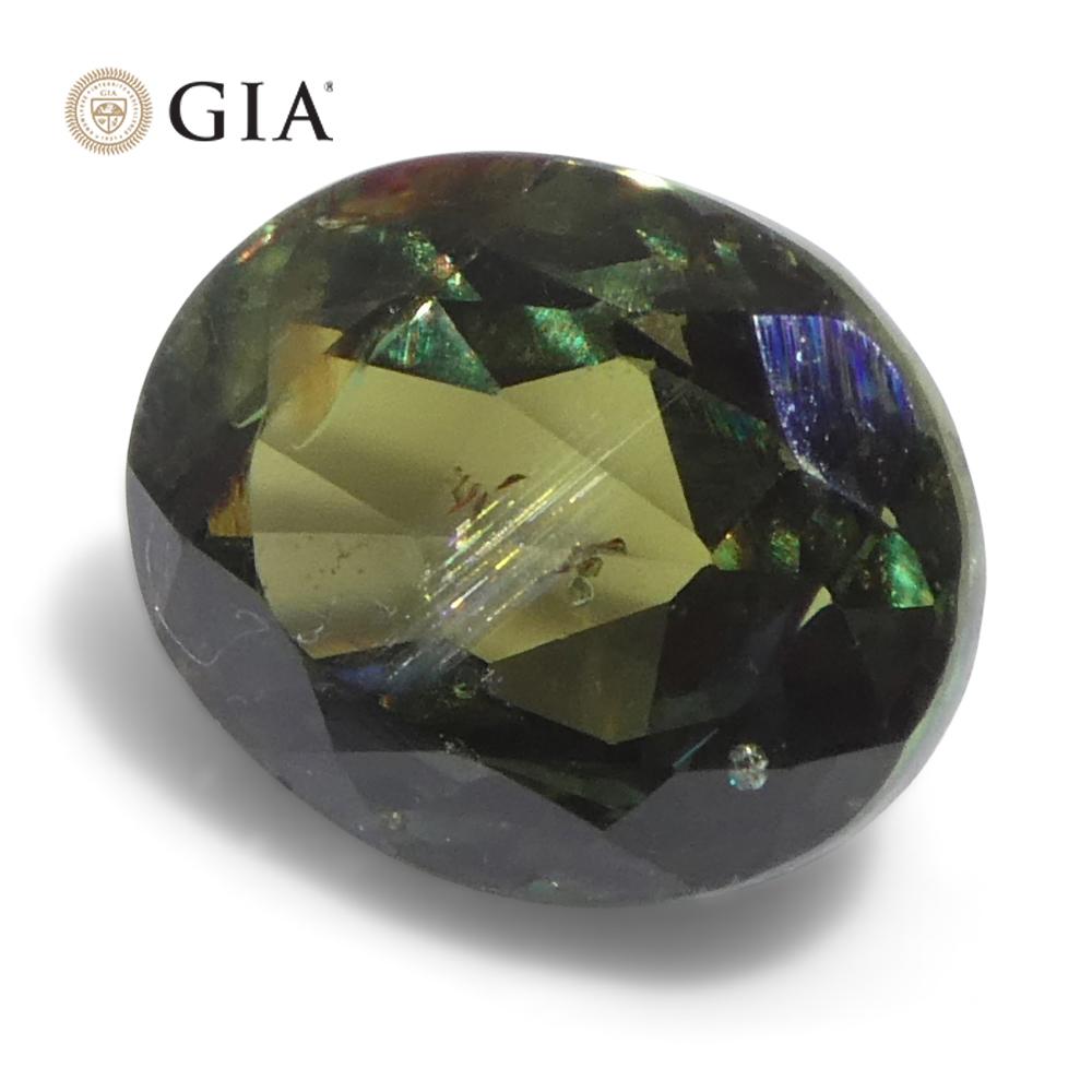 1.16ct Oval Bluish Green to Purple Alexandrite GIA Certified Madagascar Unheated en vente 6