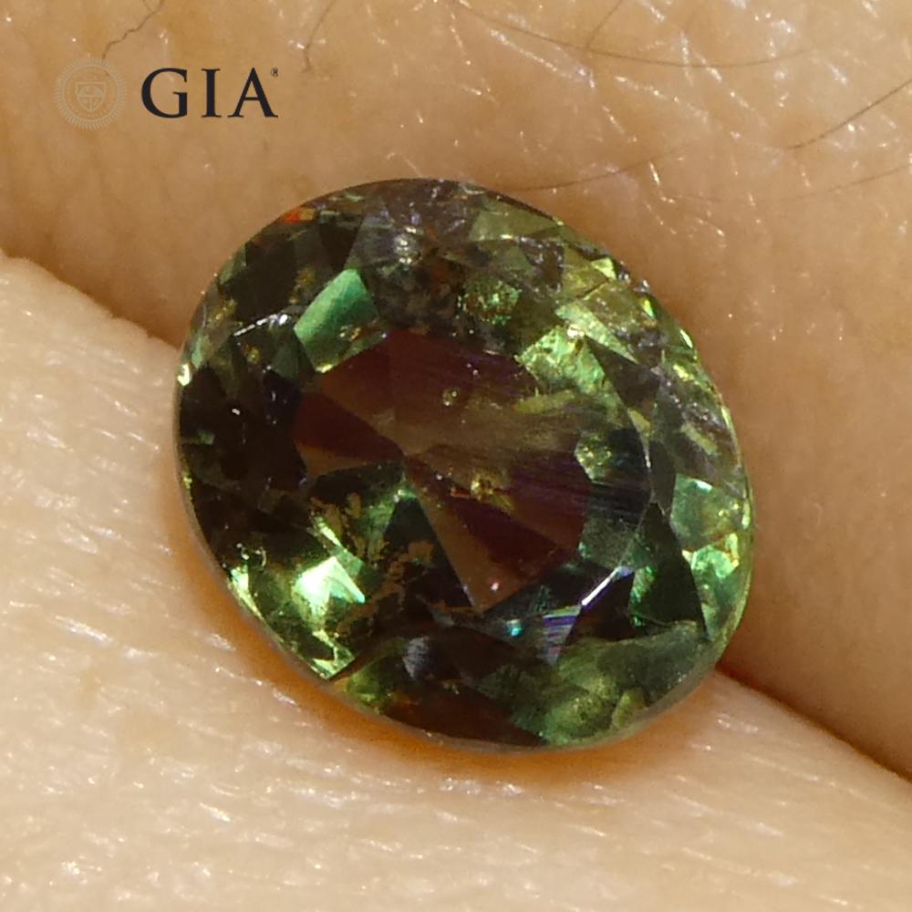 1.16ct Oval Bluish Green to Purple Alexandrite GIA Certified Madagascar Unheated en vente 9