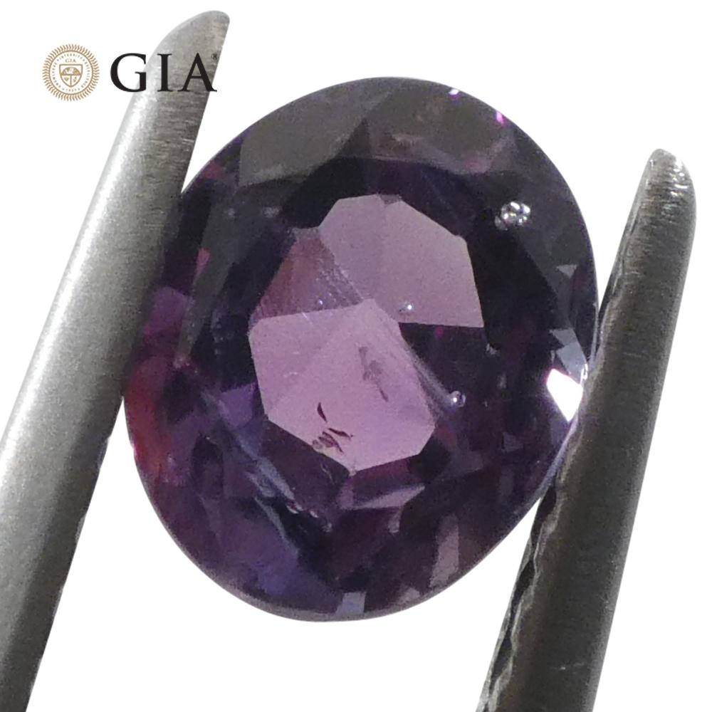 1.16ct Oval Bluish Green to Purple Alexandrite GIA Certified Madagascar Unheated Unisexe en vente
