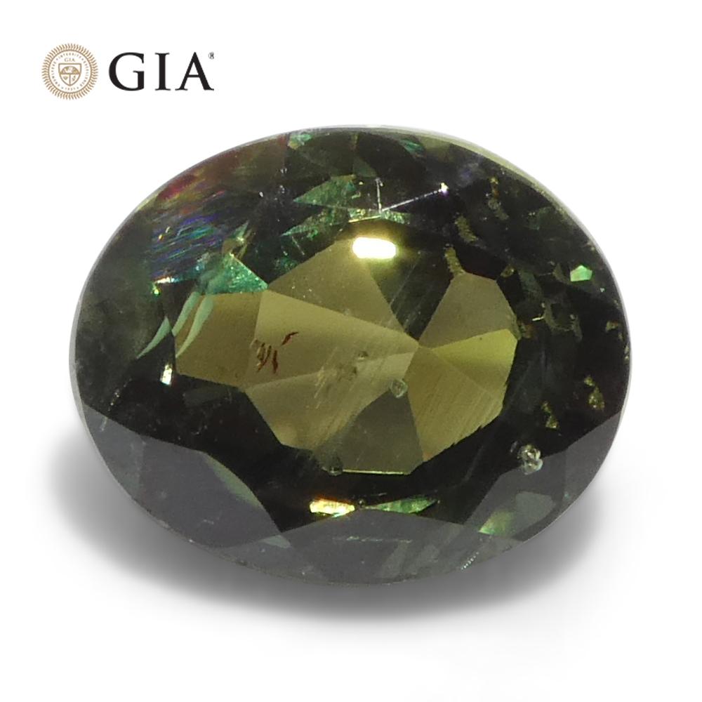 1.16ct Oval Bluish Green to Purple Alexandrite GIA Certified Madagascar Unheated en vente 2