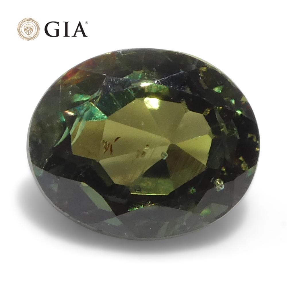 1.16ct Oval Bluish Green to Purple Alexandrite GIA Certified Madagascar Unheated en vente 3