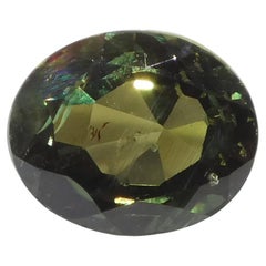 Alejandrita ovalada de color verde azulado a púrpura de 1,16 ct certificada por la GIA de Madagascar sin calentar