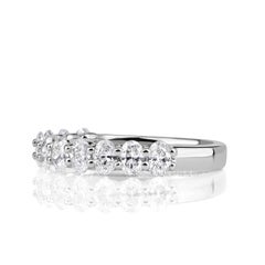 1.16ct Oval Cut Diamond Wedding Band in Platinum