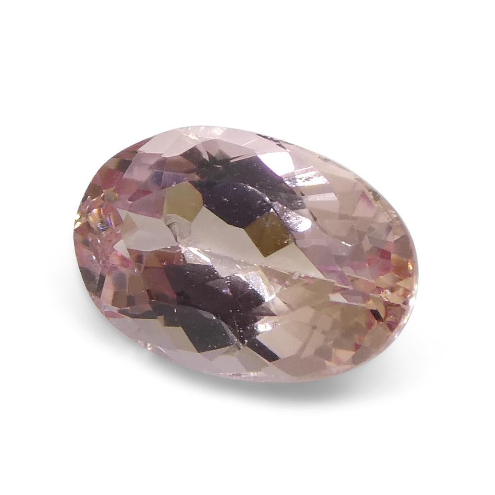 1.16ct Oval Orangy Pink Topaz GIA Certified For Sale 5