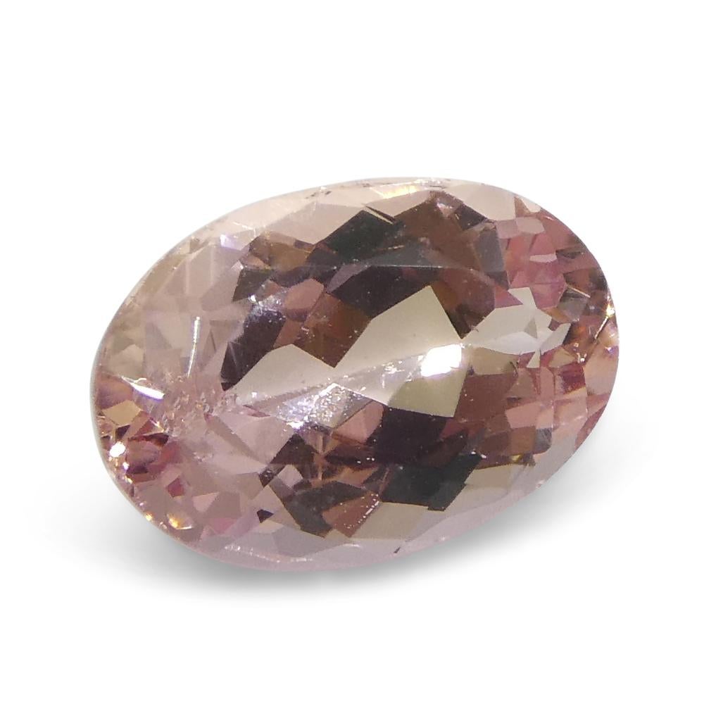 1.16ct Oval Orangy Pink Topaz GIA Certified For Sale 13