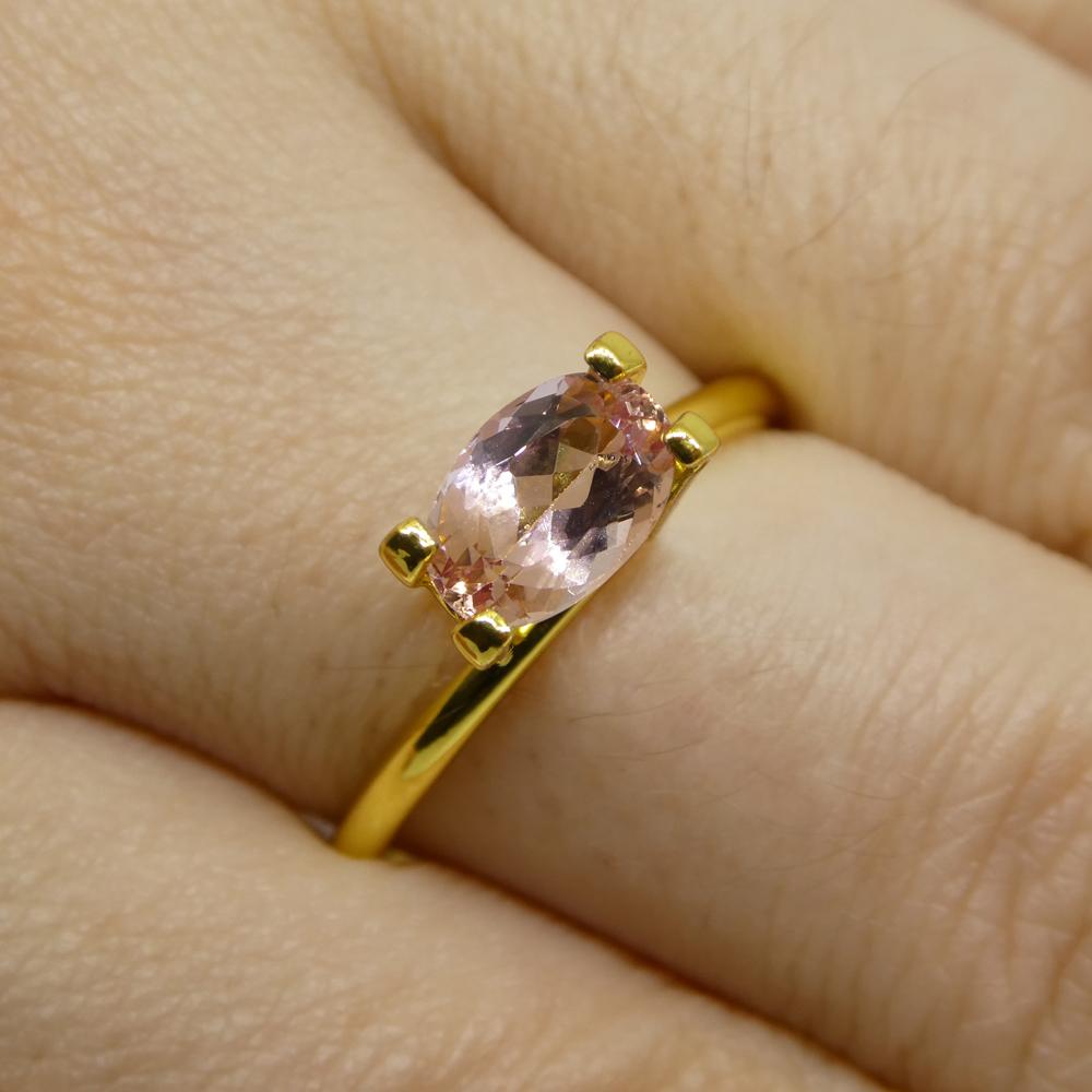 1.16ct Oval Orangy Pink Imperial Topaz GIA Certified For Sale 1