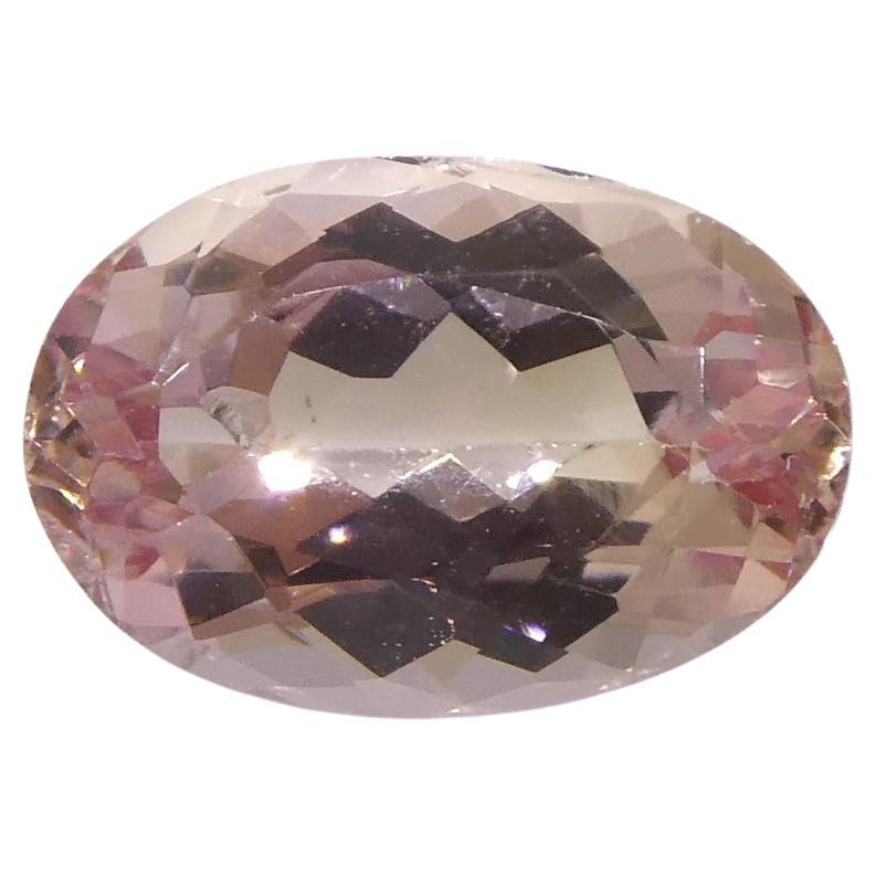 1.16 Carat Oval Orangy Pink Topaz GIA Certified