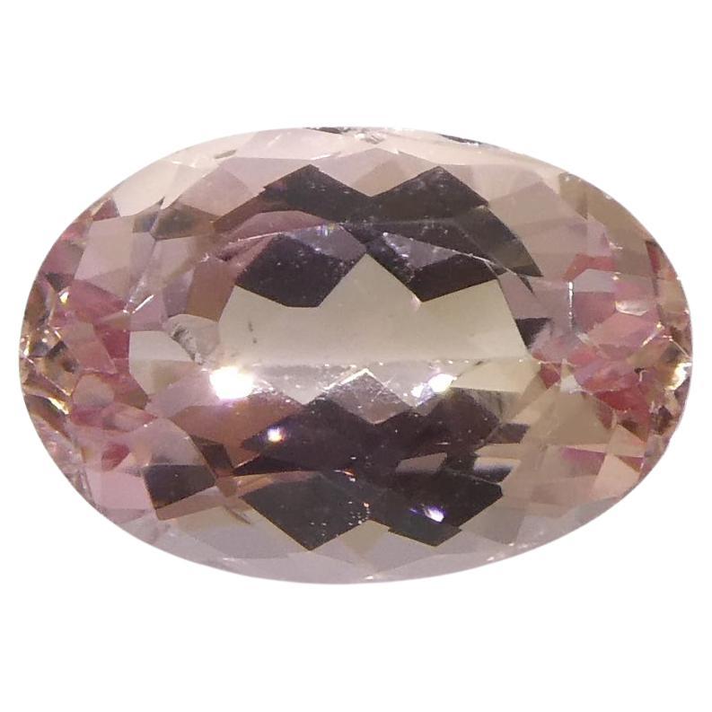 Topacio Imperial Rosa Naranja Ovalado de 1.16ct Certificado GIA en venta