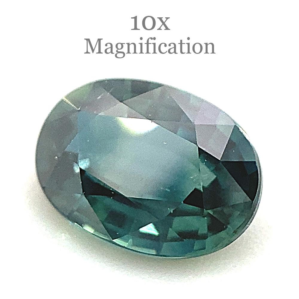 1.16ct Oval Teal Blue Sapphire from Australia Unheated In New Condition For Sale In Toronto, Ontario