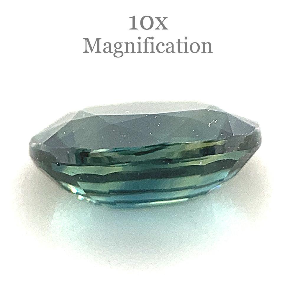 1.16ct Oval Teal Blue Sapphire from Australia Unheated For Sale 7