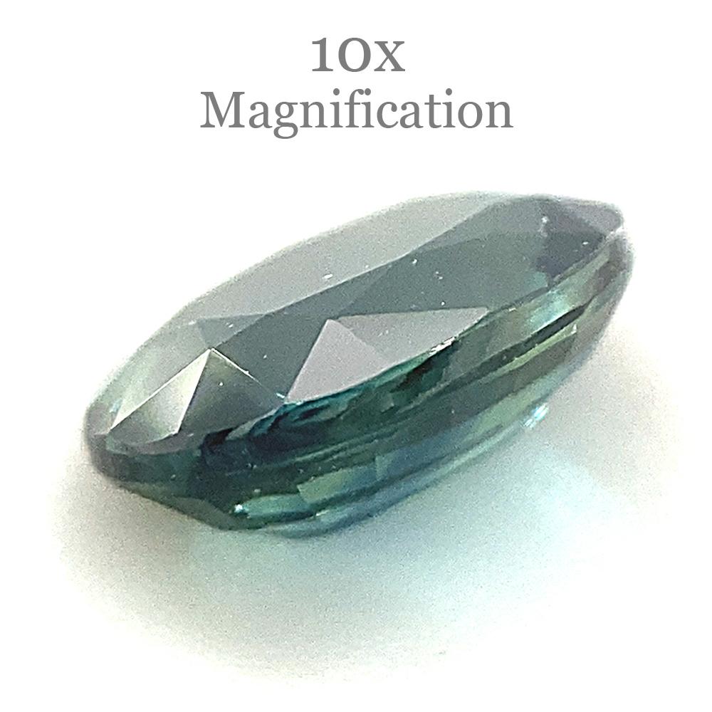 1.16ct Oval Teal Blue Sapphire from Australia Unheated For Sale 8