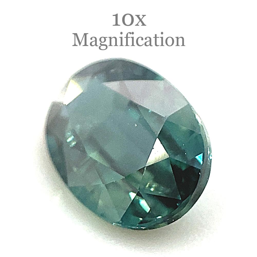 1.16ct Oval Teal Blue Sapphire from Australia Unheated For Sale 5