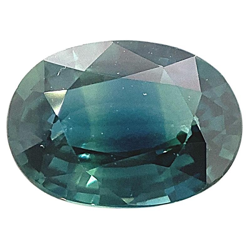1.16ct Oval Teal Blue Sapphire from Australia Unheated For Sale