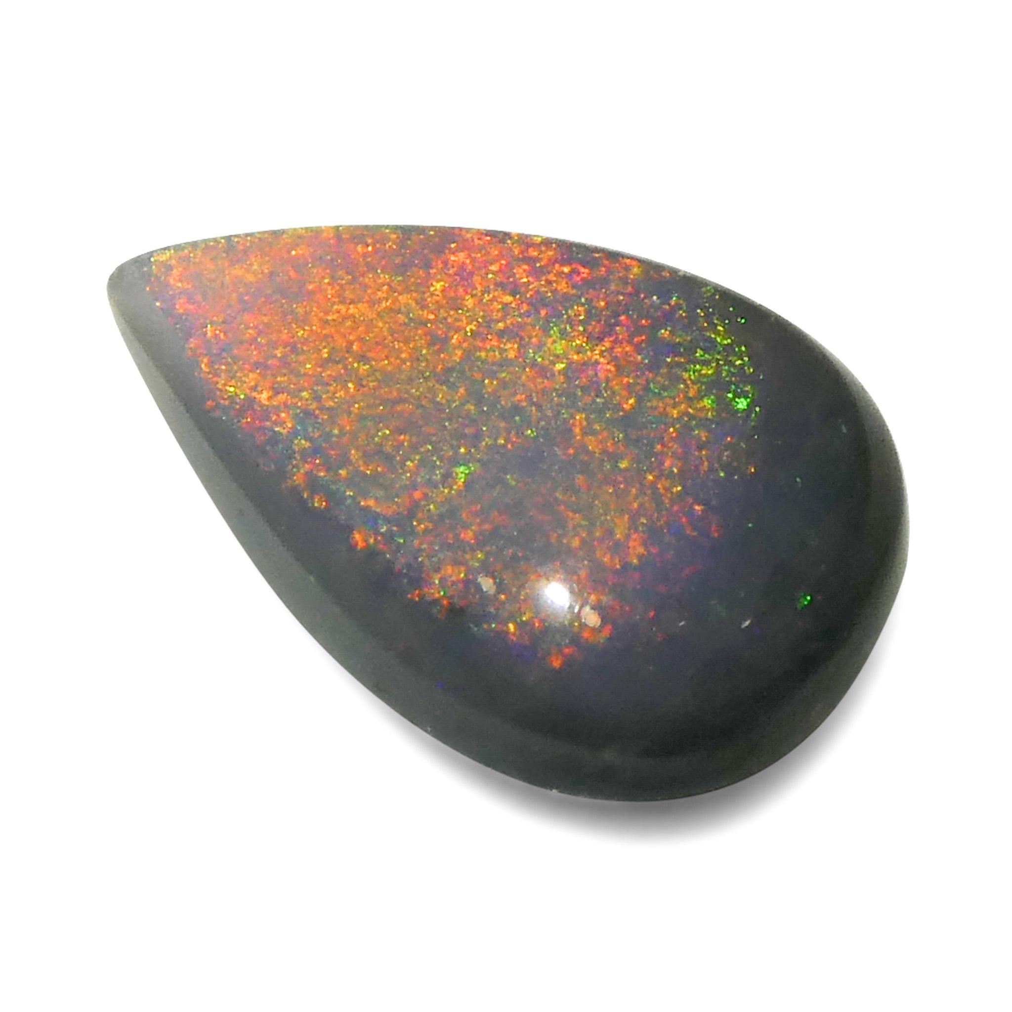 Opale grigio cabochon a pera 1.16ct dall'Australia in vendita 6
