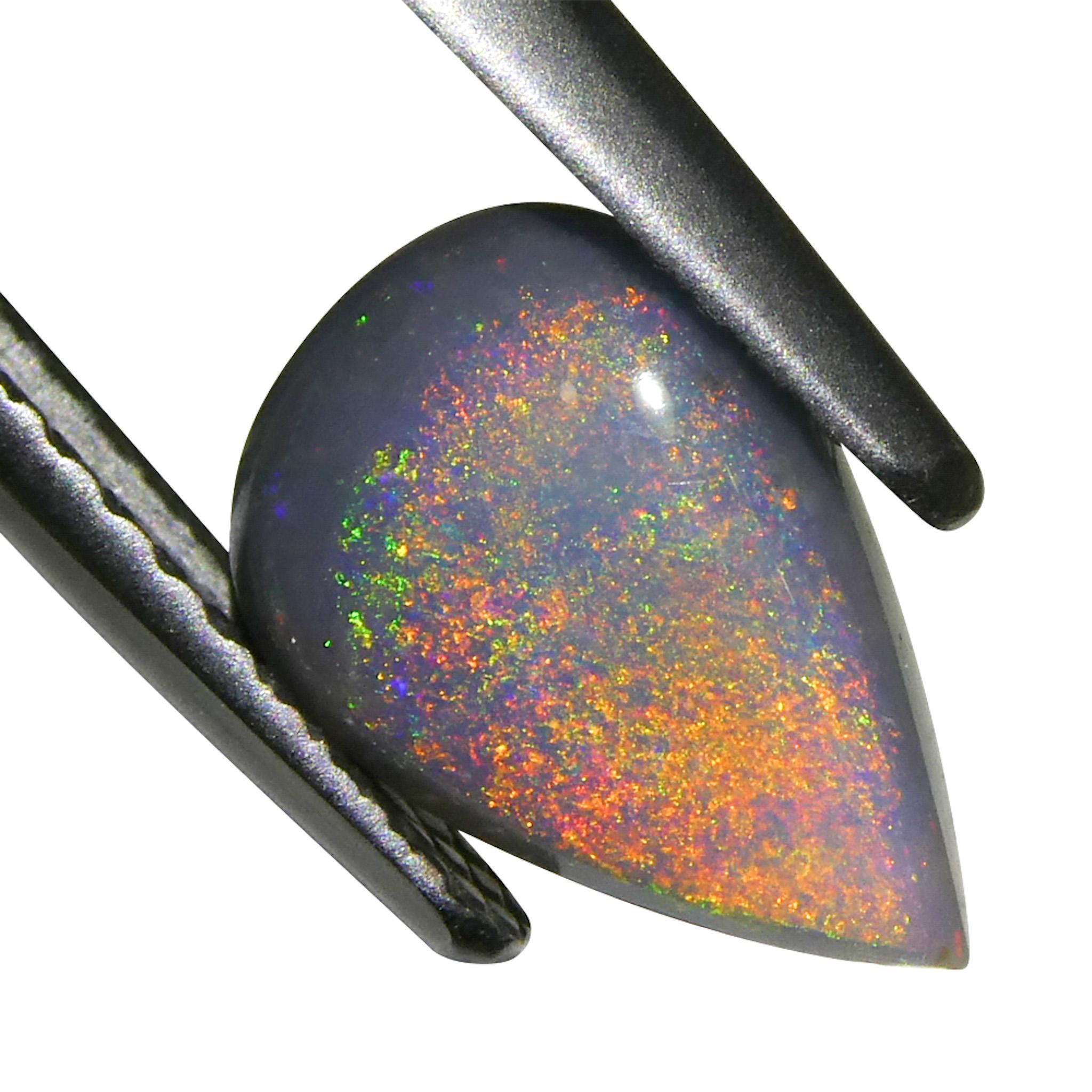 Opale grigio cabochon a pera 1.16ct dall'Australia In condizioni Nuovo in vendita a Toronto, Ontario