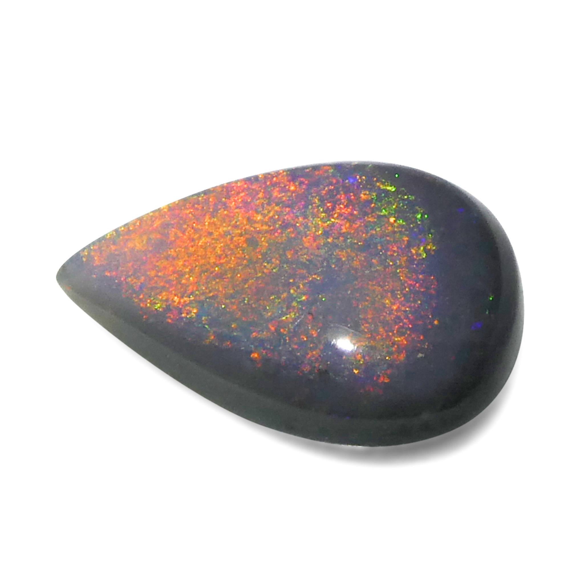 Opale grigio cabochon a pera 1.16ct dall'Australia in vendita 1